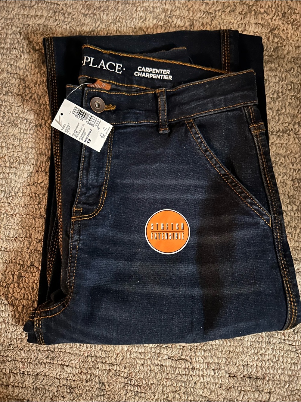 The Children's Place Men's Relaxed Carpenter Jeans - Dark Blue